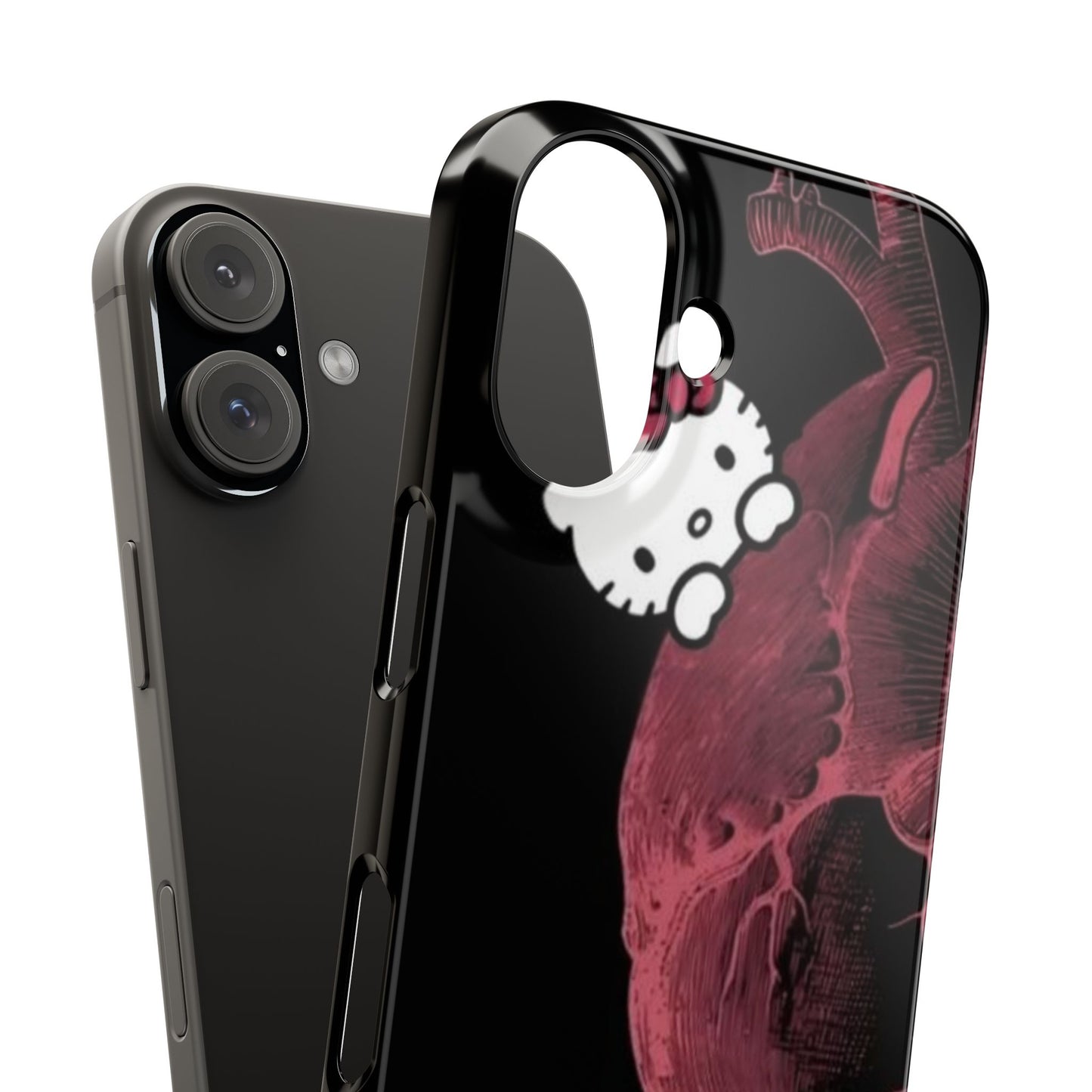 Cute Heartbeat Hello Kitty Slim Phone Case - Stylish Phone Cover for Cat Lovers