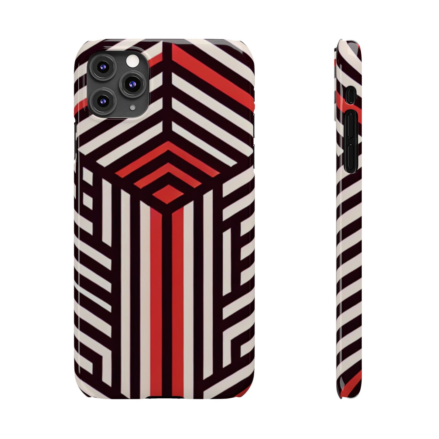 Geometric Slim Phone Case - Modern Abstract Design for Minimalist Style