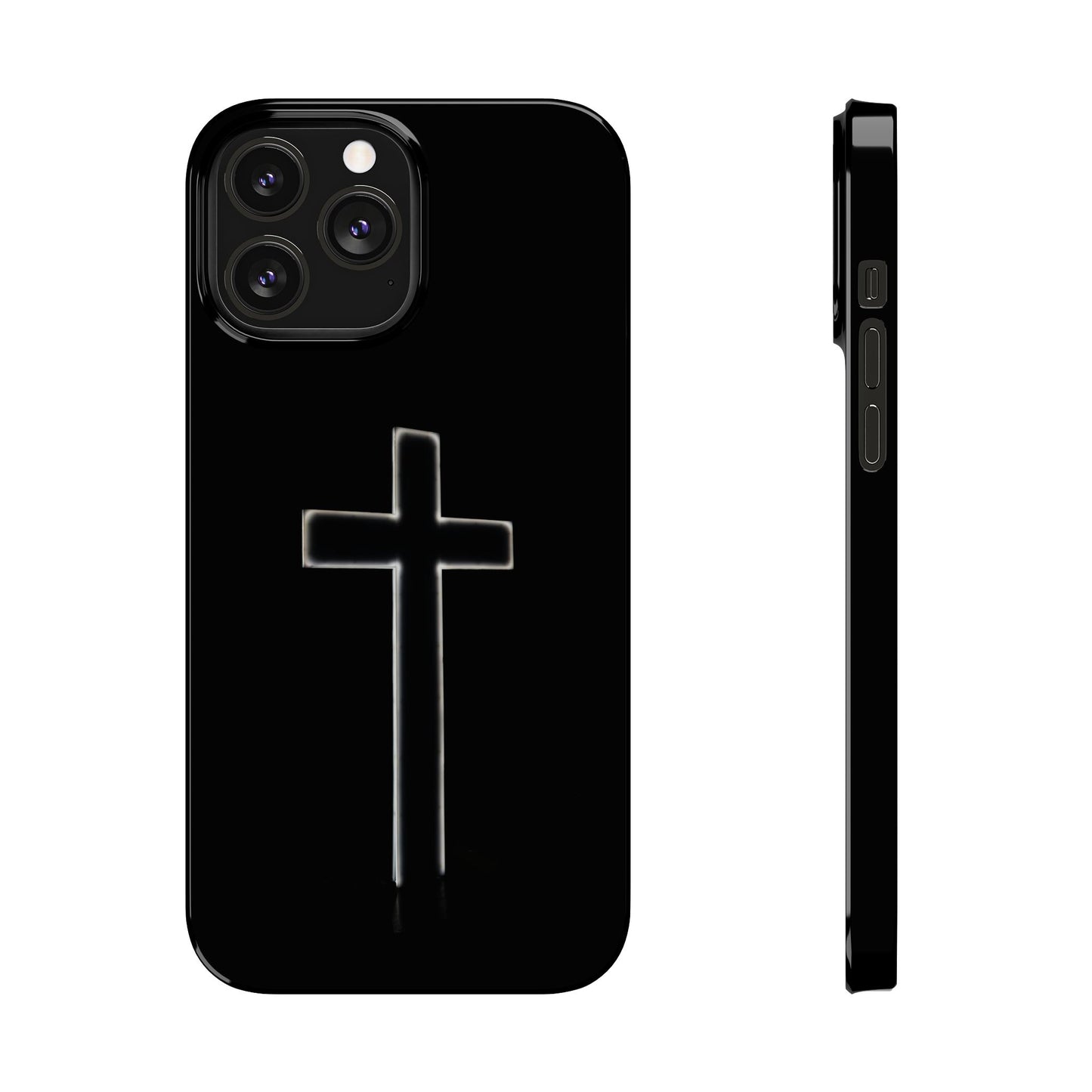 Inspirational Slim Phone Case with Cross Design