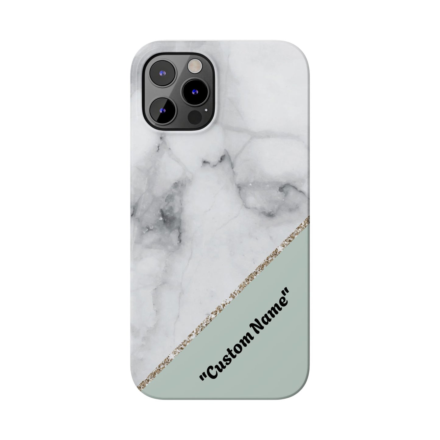 Custom Marble Slim Phone Case - Personalized Design for Trendy Protection