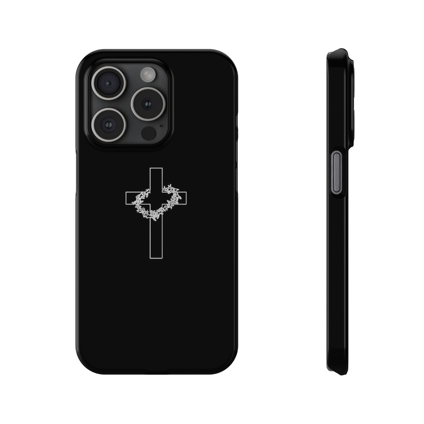 Faith-Inspired Slim Phone Case with Cross Design