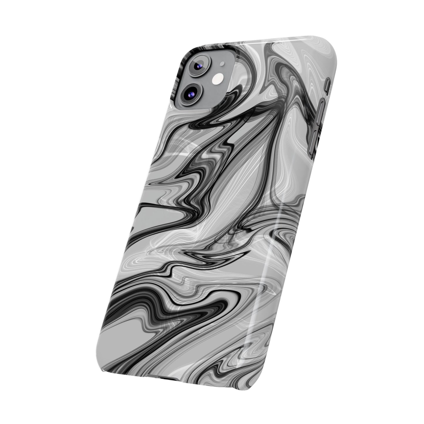 Stylish Black and Gray Abstract Slim Phone Case