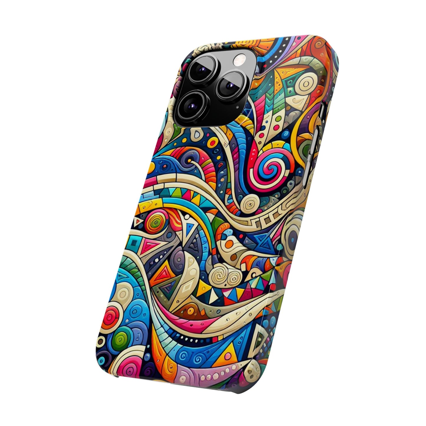 Colorful Abstract Slim Phone Case - Creative Art Design