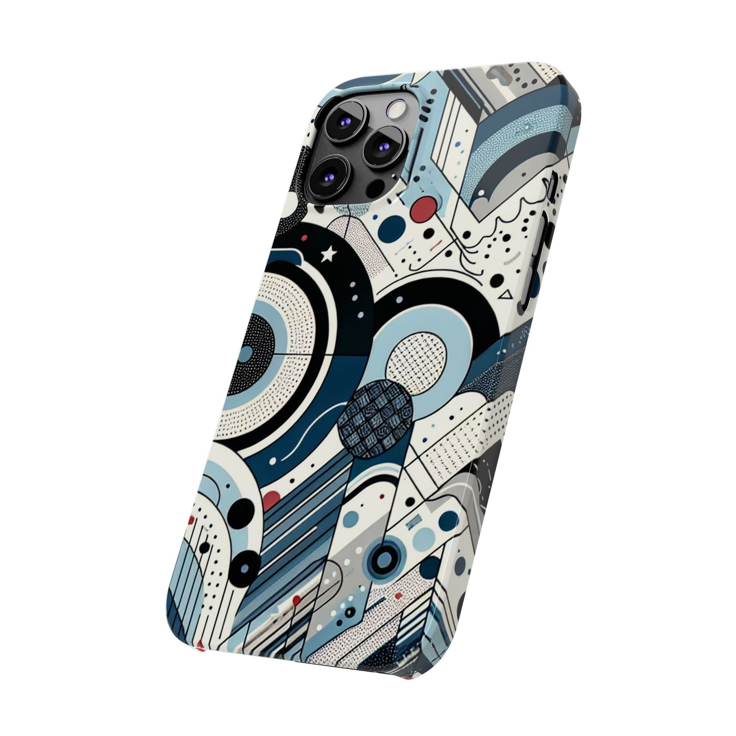 Stylish Geometric Slim Phone Case - Modern Abstract Design