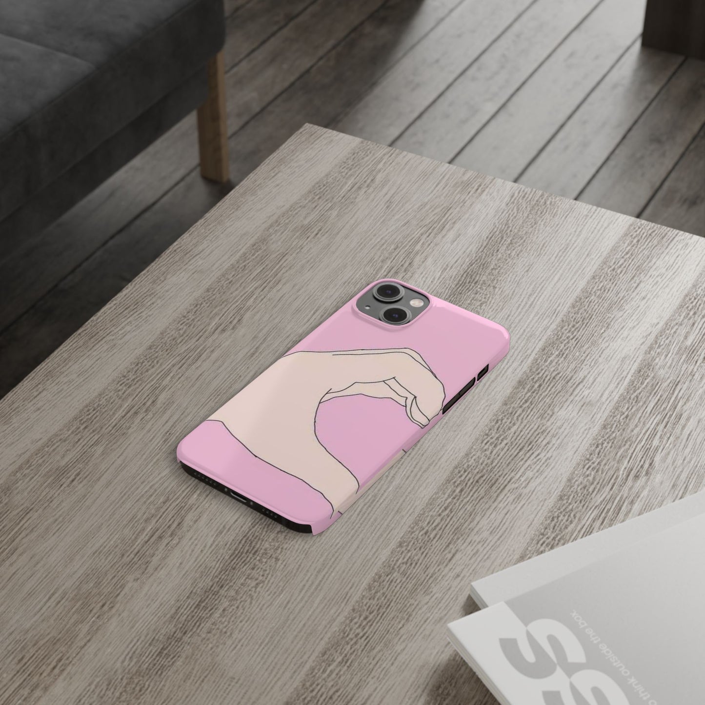 Cute Hand Heart Slim Phone Case - Stylish and Unique Phone Accessory