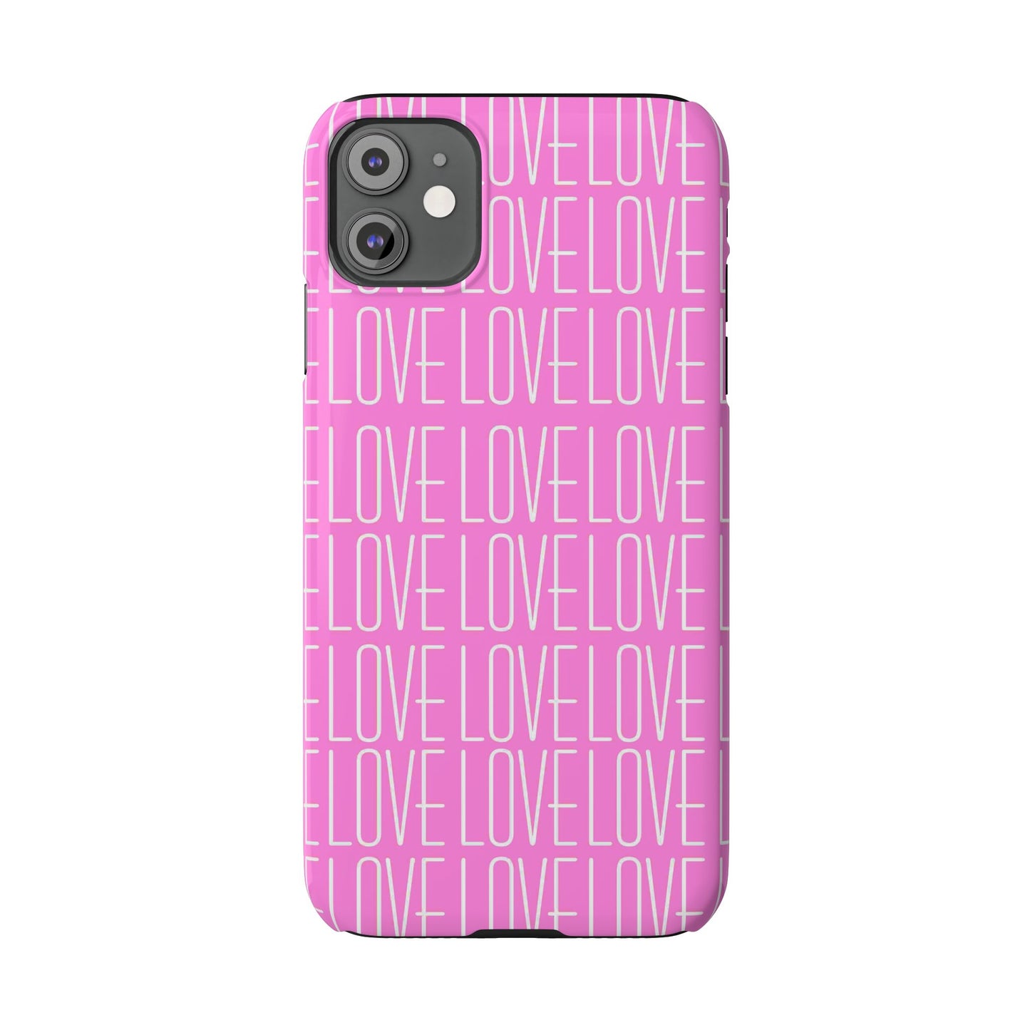 Pink Love Slim Phone Case - Perfect Gift for Valentine's Day, Anniversaries, and Loving Moments