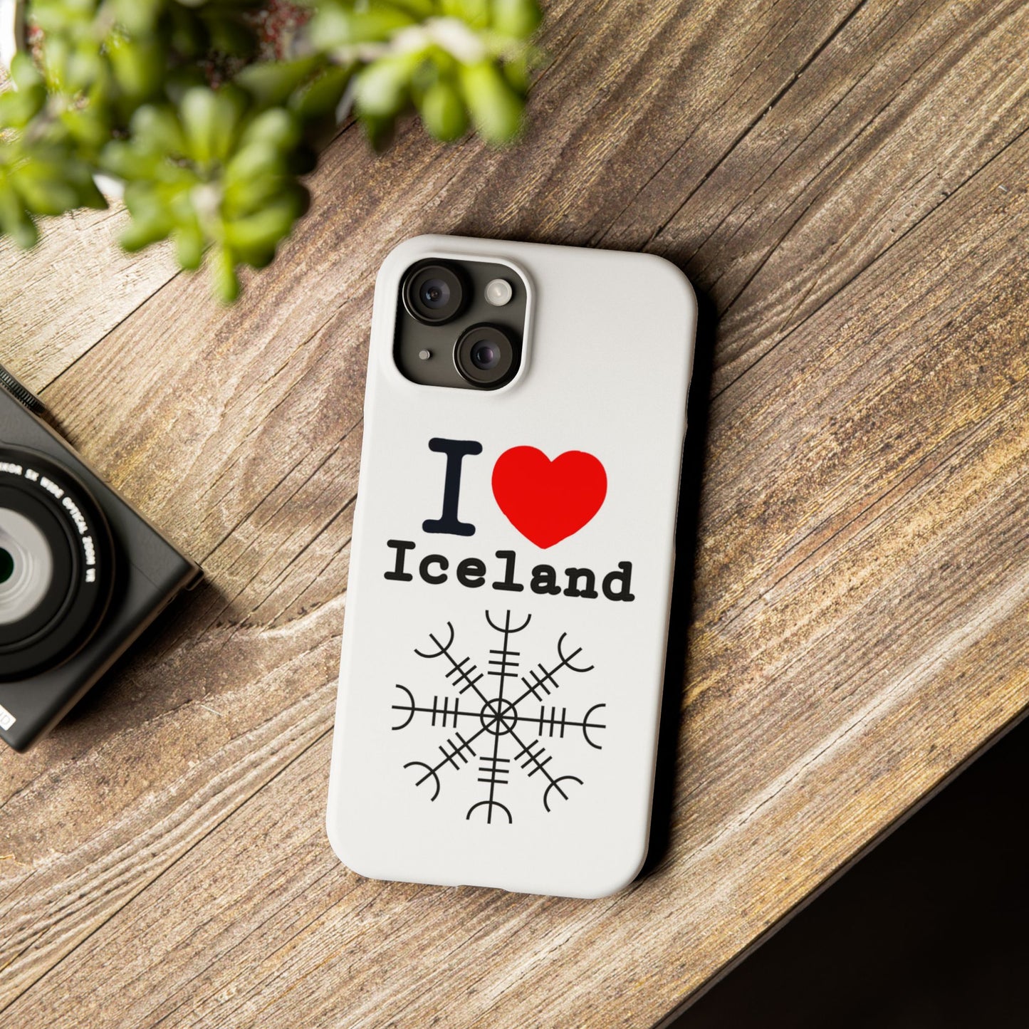 I Love Iceland Slim Phone Case - Stylish & Unique Design for Travelers