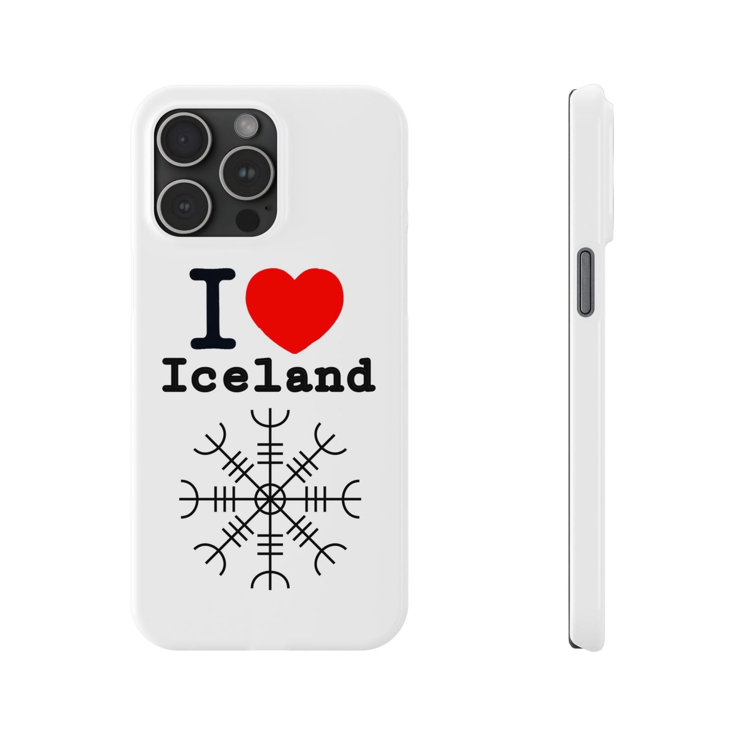 I Love Iceland Slim Phone Case - Stylish & Unique Design for Travelers