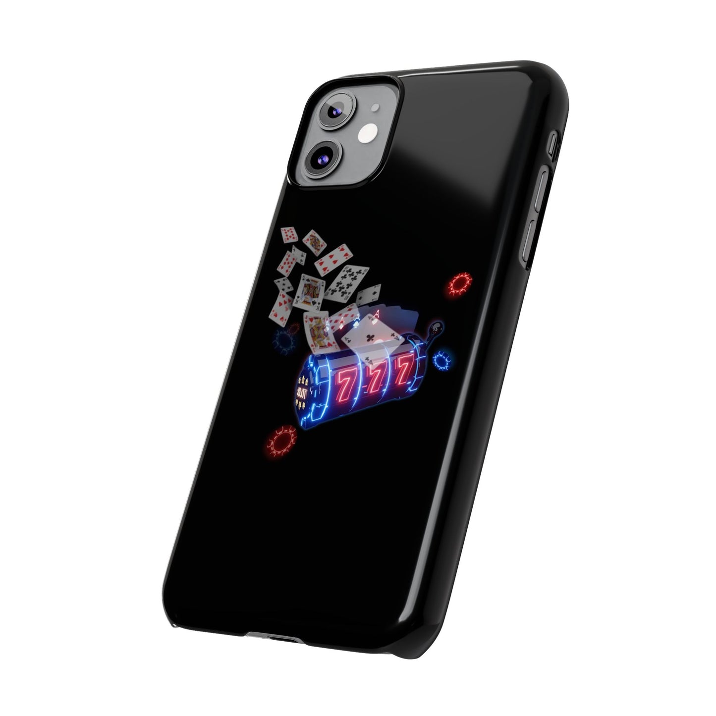 Lucky 777 Slim Phone Case - Casino Vibe, Perfect for Gamblers and Card Players