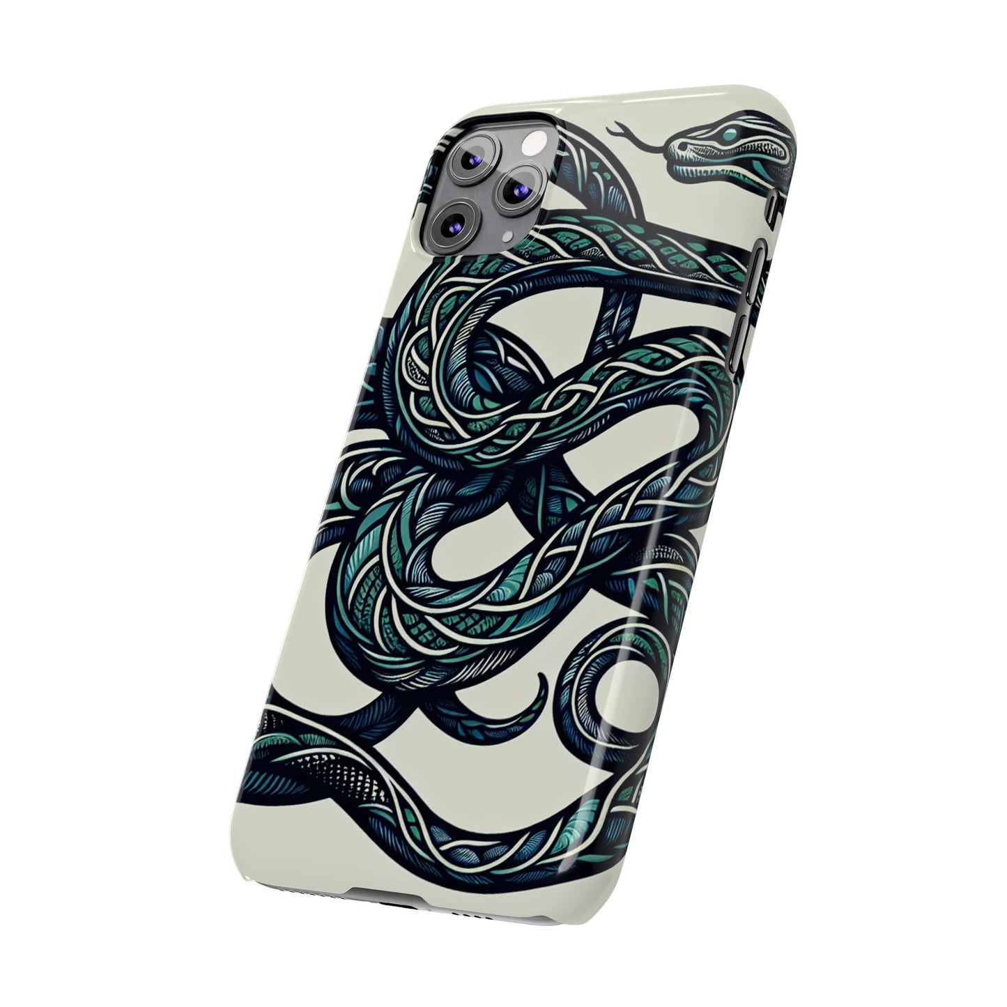 Artistic Snake Slim Phone Case - Unique Design for Nature Lovers