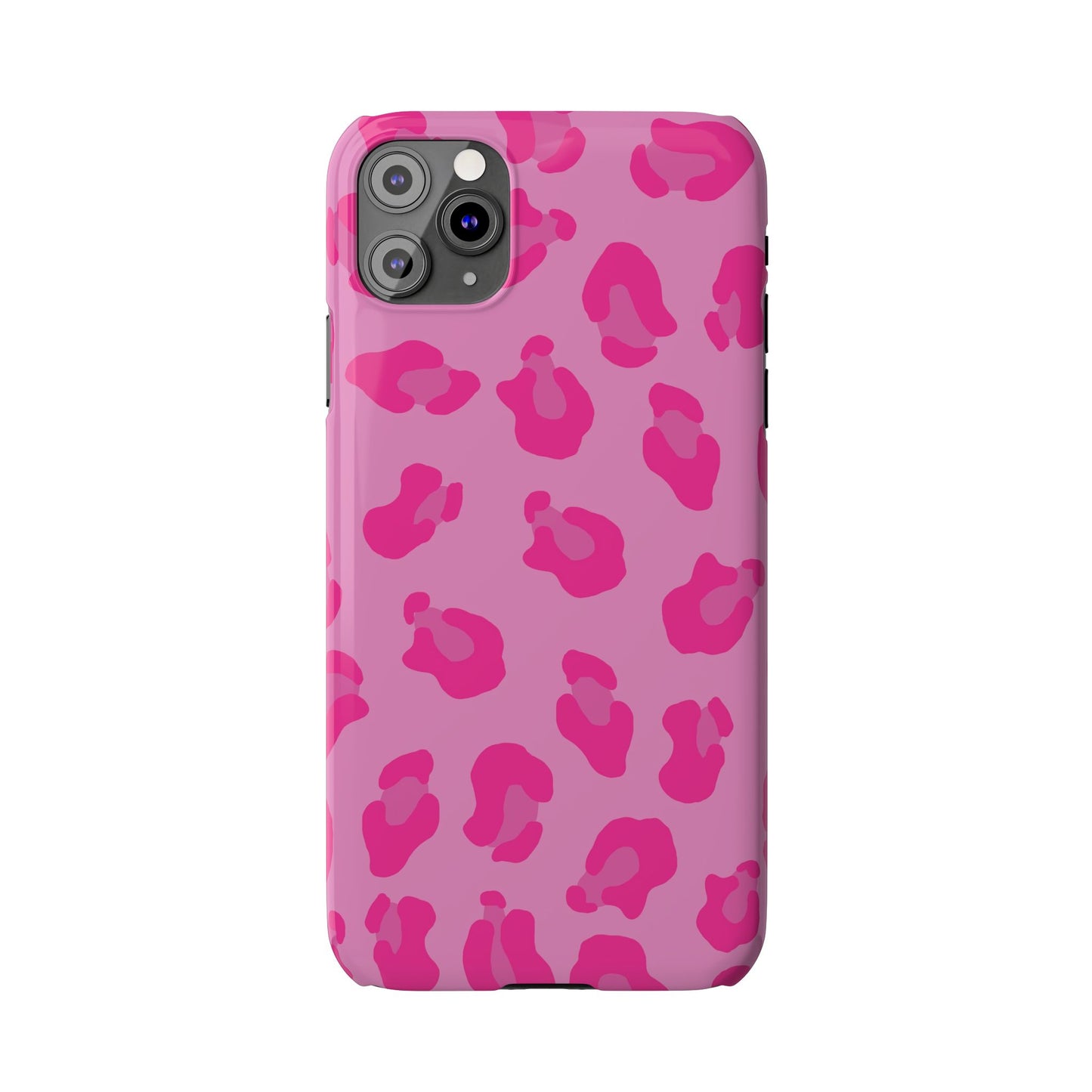 Pink Leopard Print Slim Phone Case - Stylish & Trendy Protection