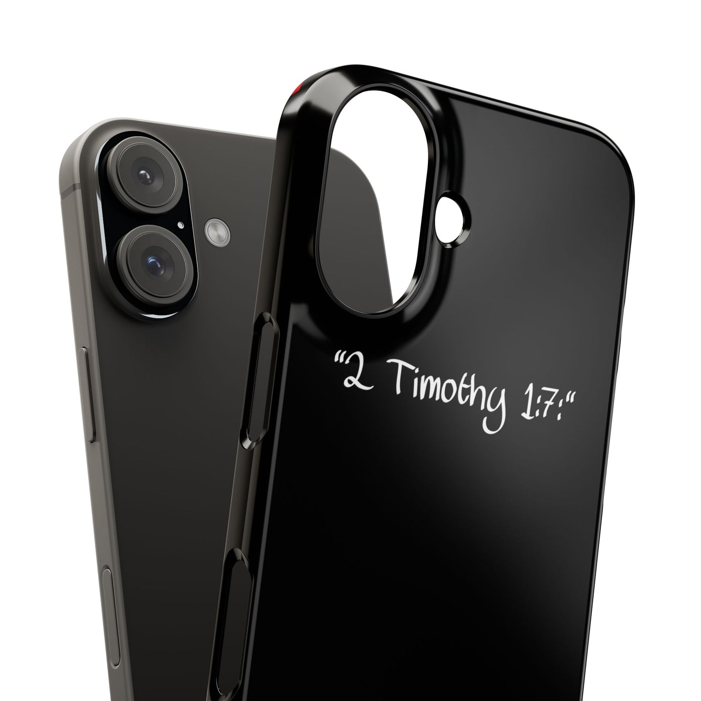 Bible verse "2 Timothy 1:7" - iPhone Case