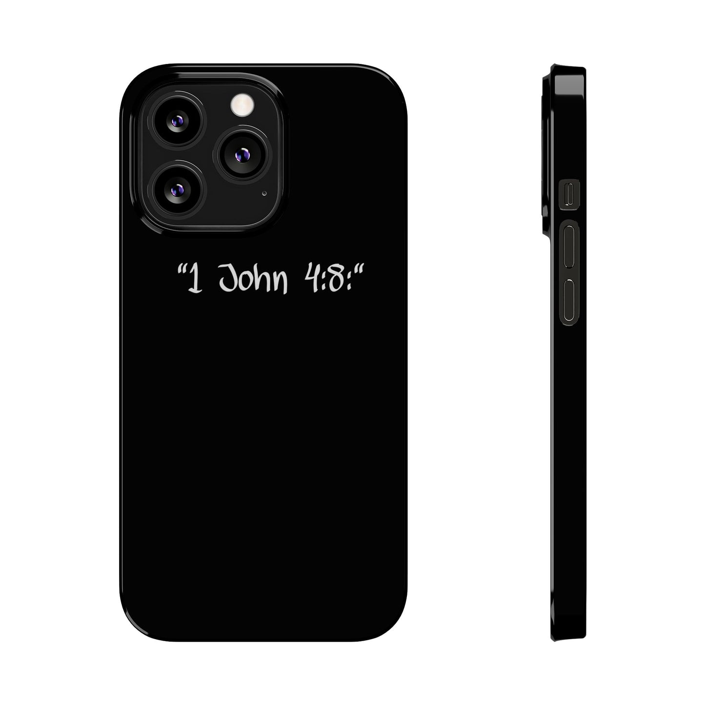 Bible verse "1 John 4:8" - iPhone Case