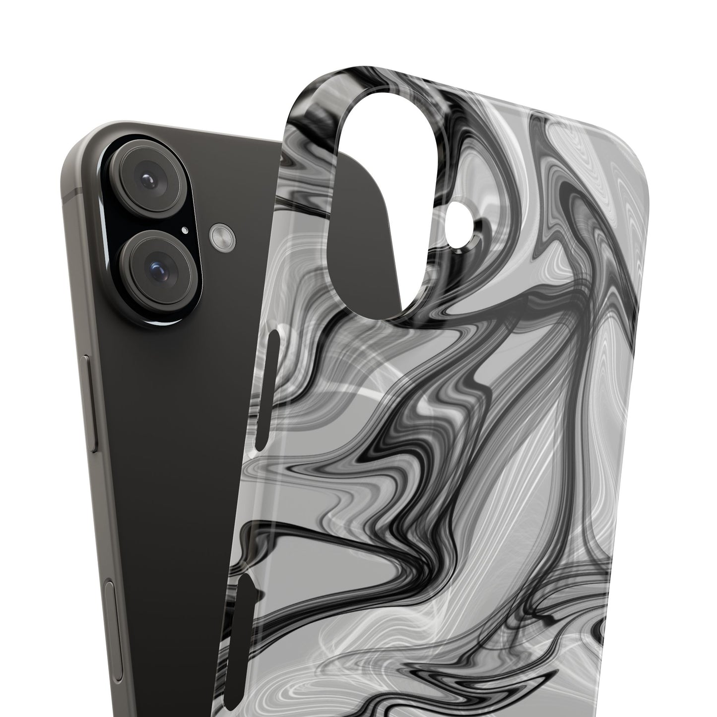 Stylish Black and Gray Abstract Slim Phone Case