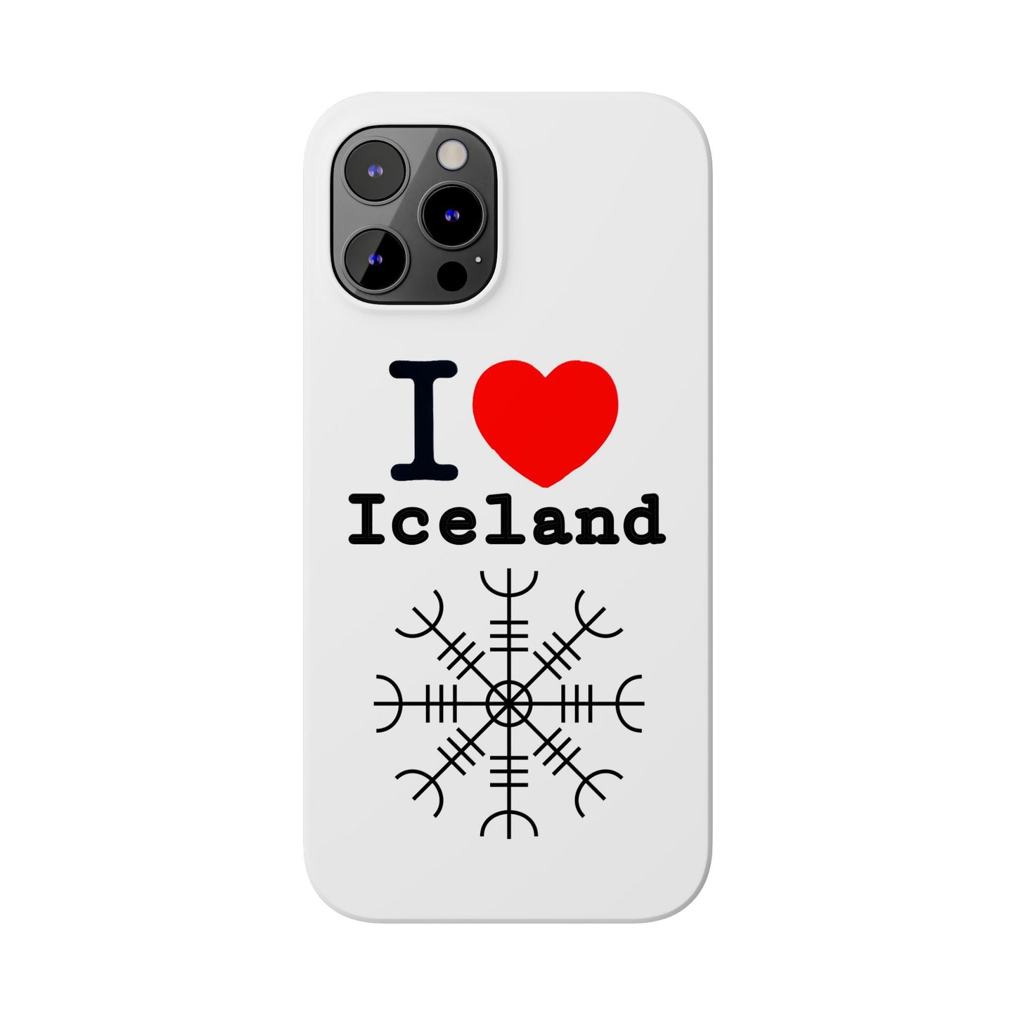 I Love Iceland Slim Phone Case - Stylish & Unique Design for Travelers