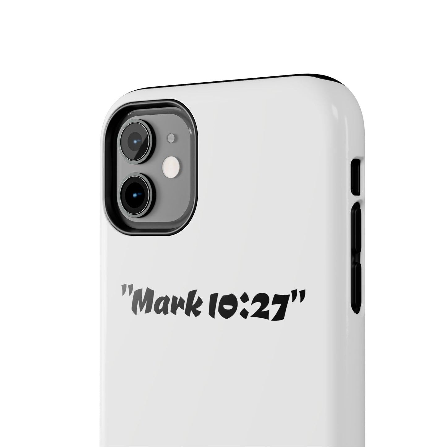 Bible verse "Mark 10:27" (V2) - Tough iPhone Case