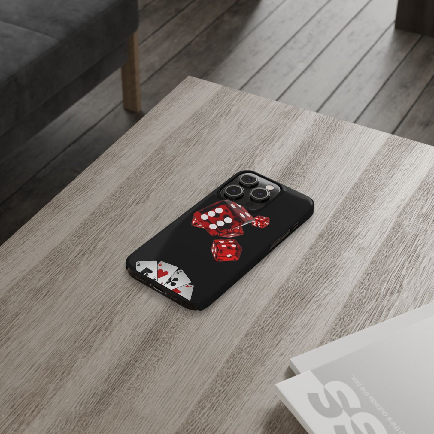 Sleek Casino Dice Slim Phone Case – Perfect for Gamblers and Poker Enthusiasts