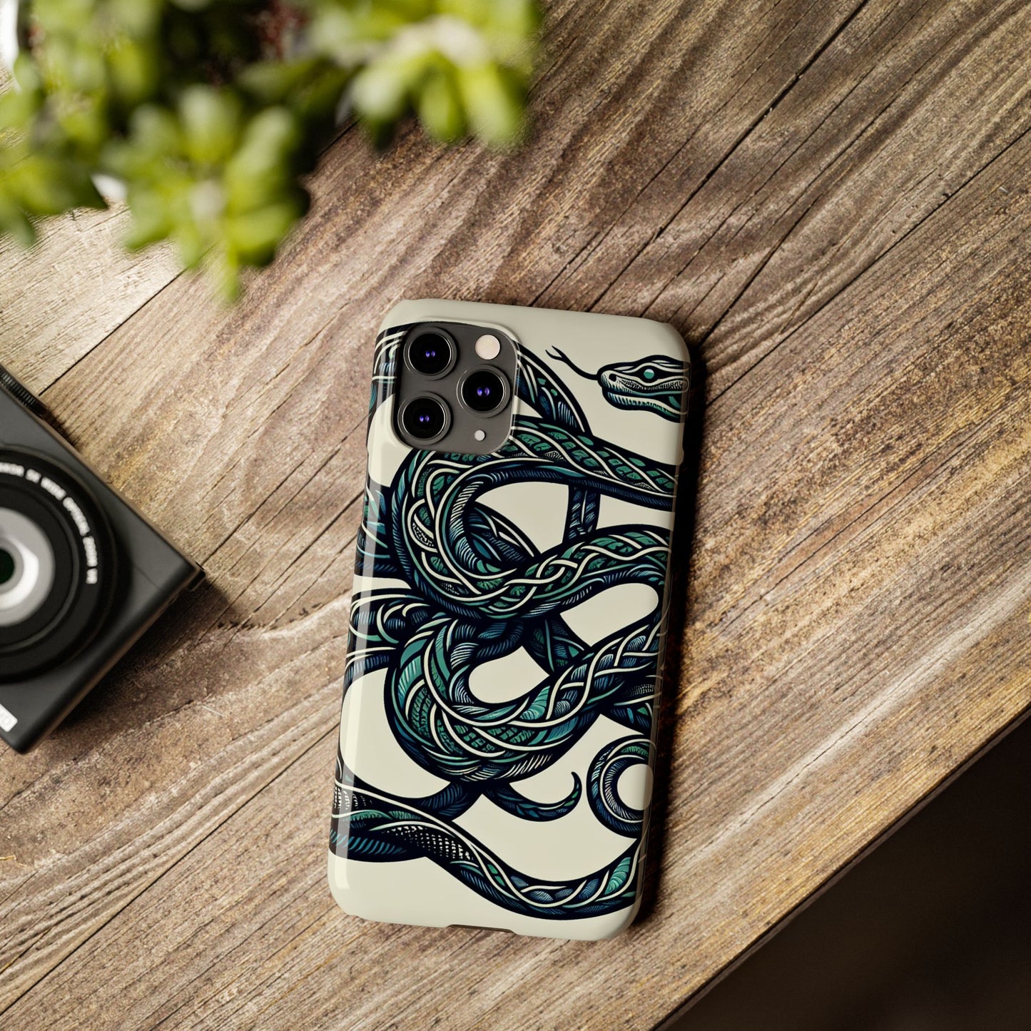 Artistic Snake Slim Phone Case - Unique Design for Nature Lovers