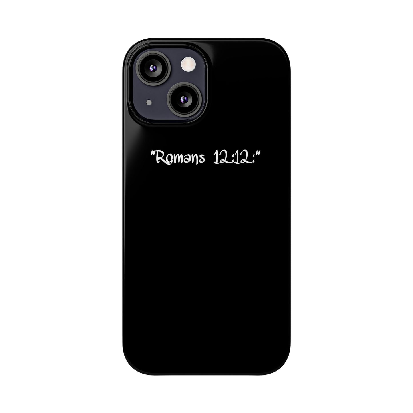 Bible verse "Romans 12:12" iPhone Case