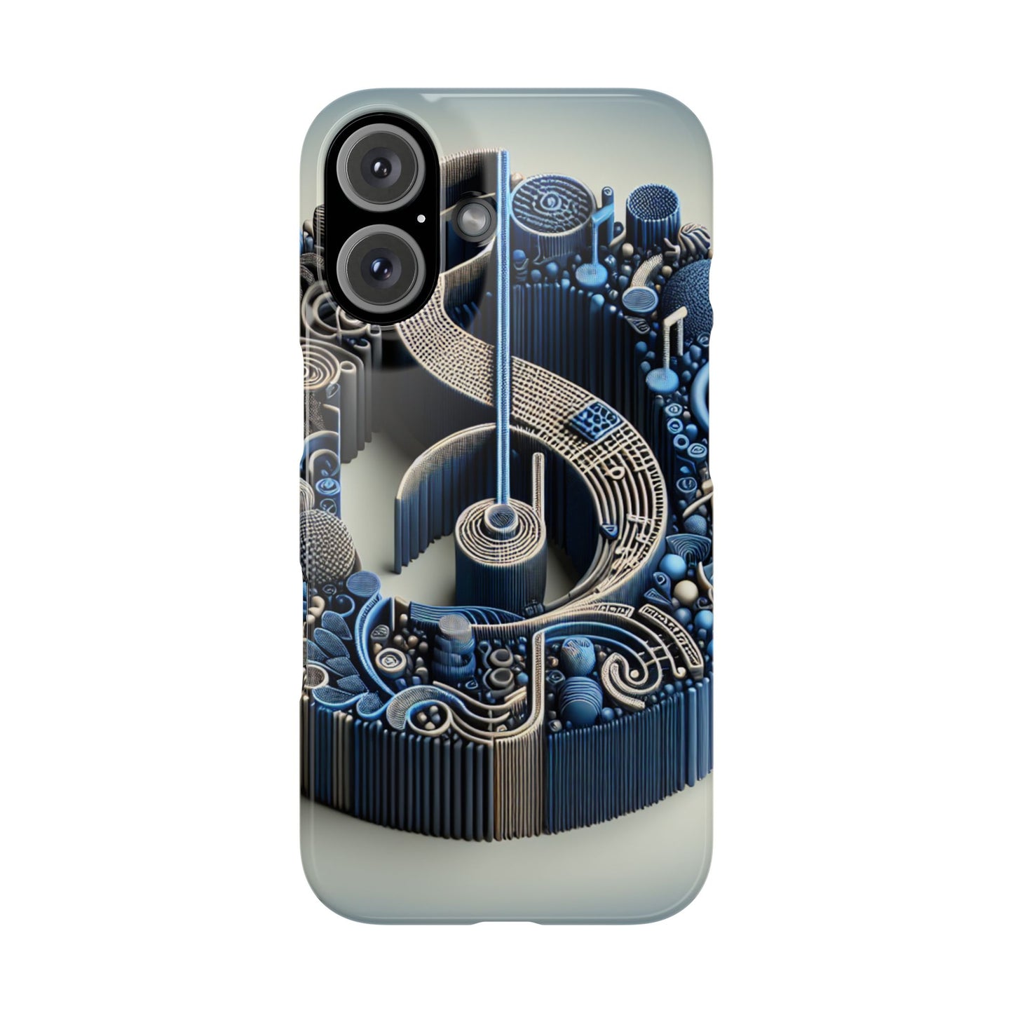 Abstract Musical Note Slim Phone Case - Modern Design for Music Lovers