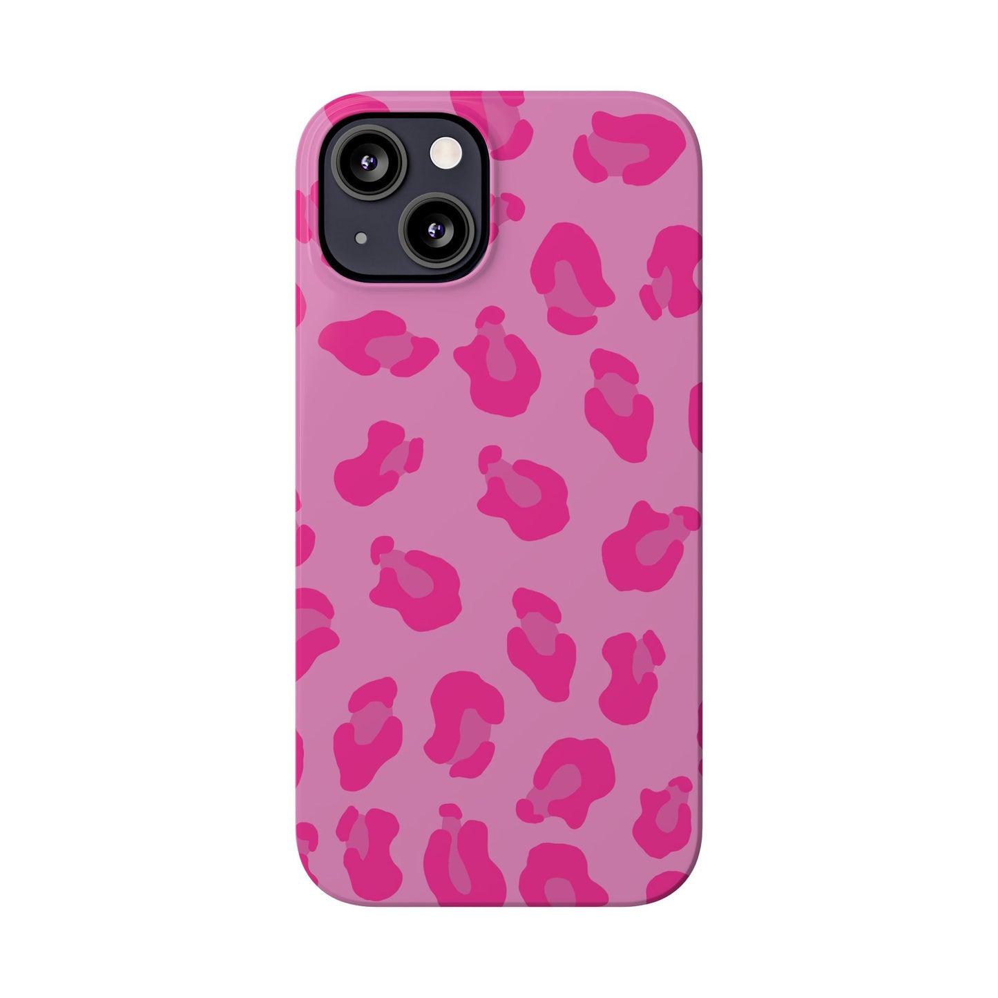 Pink Leopard Print Slim Phone Case - Stylish & Trendy Protection