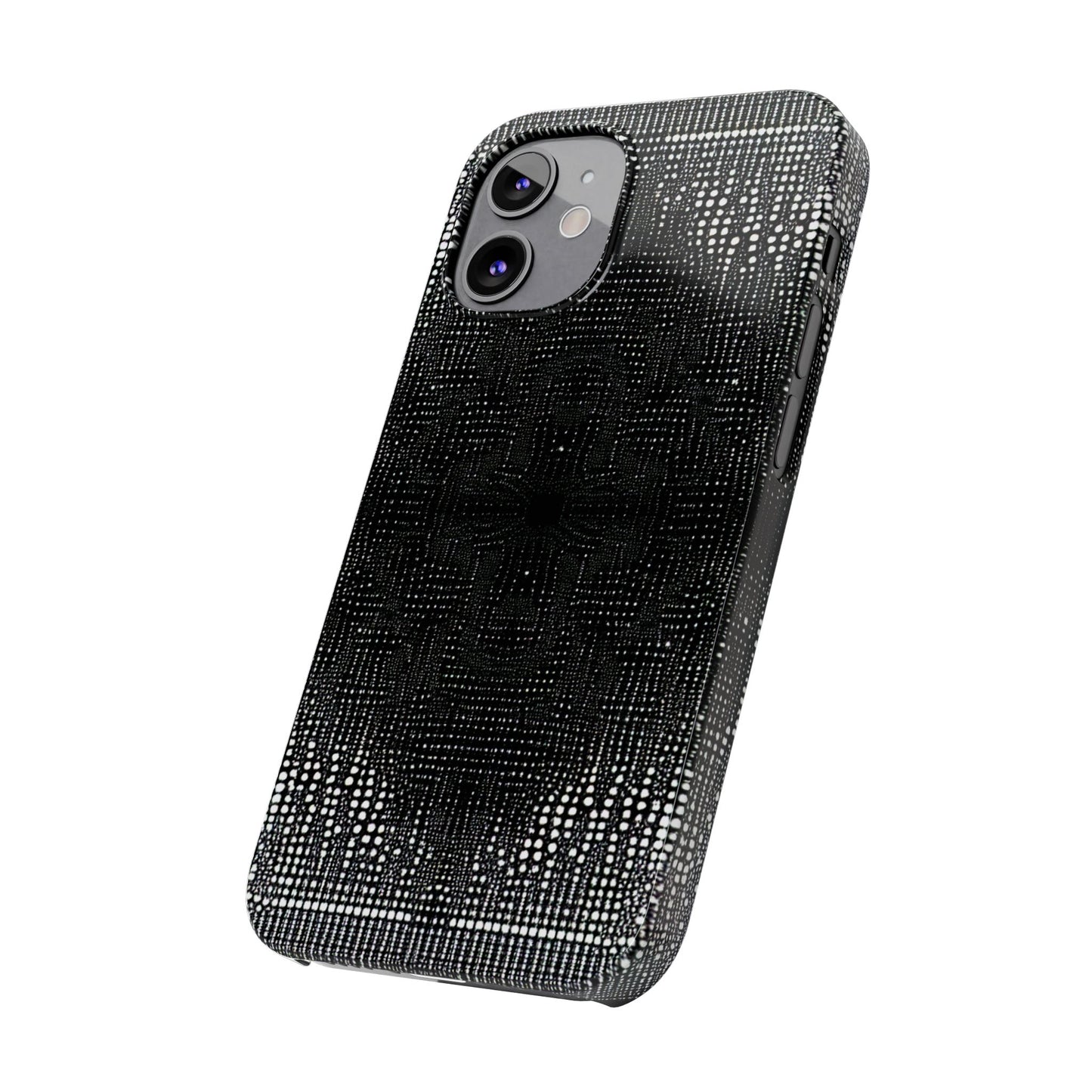 Glamorous Black Diamond Pattern Slim Phone Case