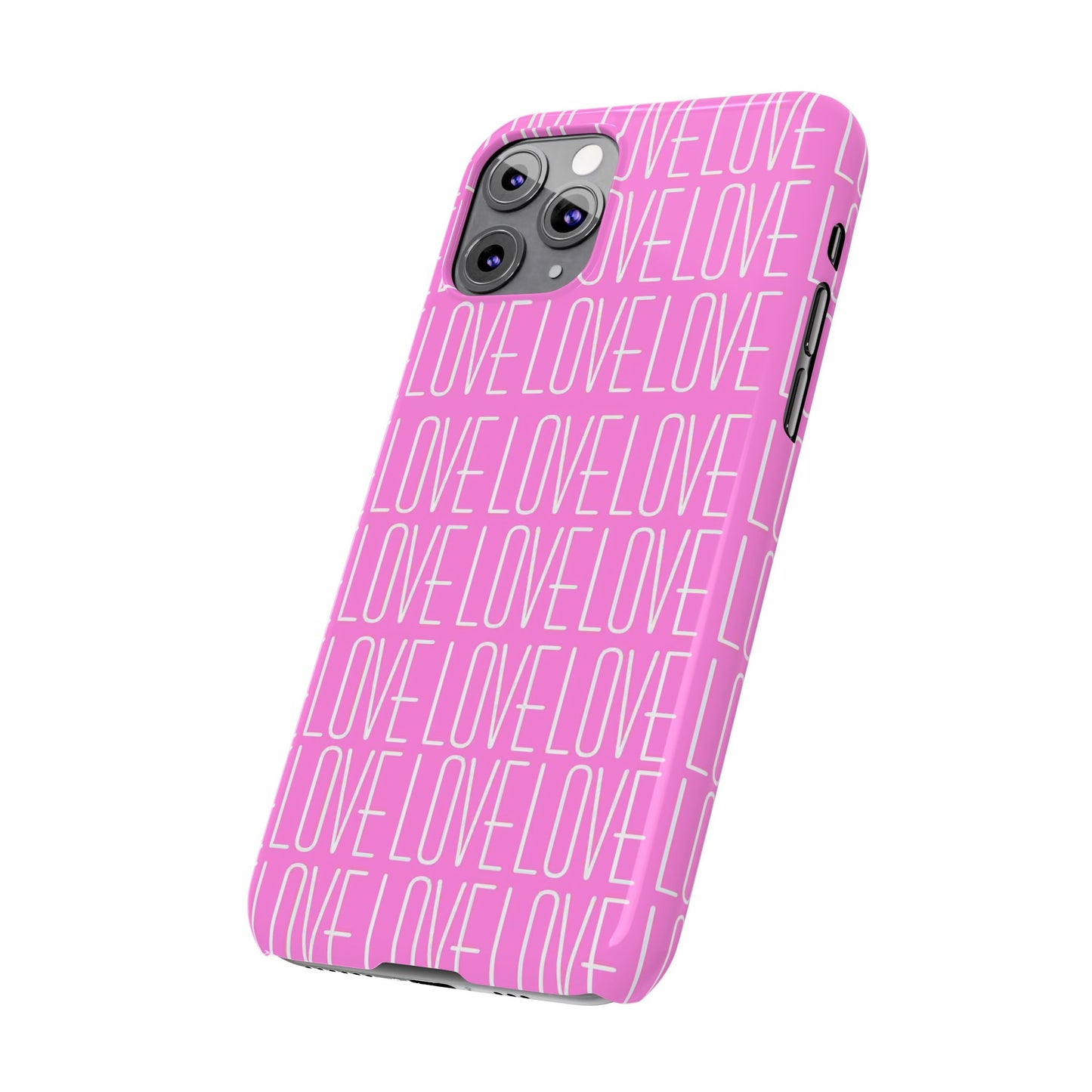 Pink Love Slim Phone Case - Perfect Gift for Valentine's Day, Anniversaries, and Loving Moments