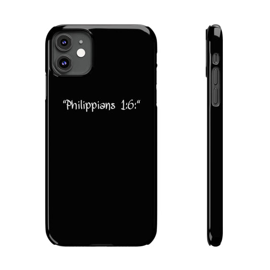 Bible verse "Philippians 1:6" - iPhone Case