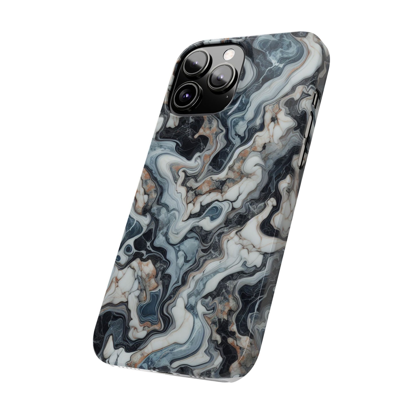 Artistic Marble Slim Phone Case - Elegant Design for Modern Aesthetics