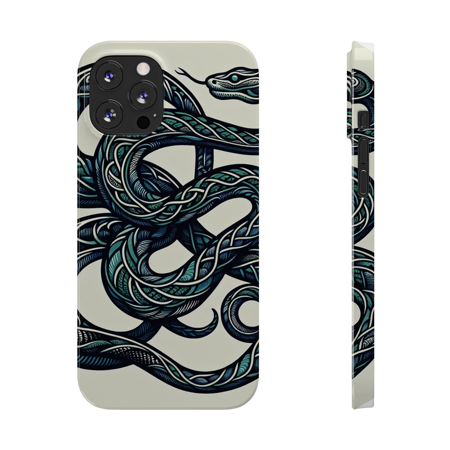 Artistic Snake Slim Phone Case - Unique Design for Nature Lovers