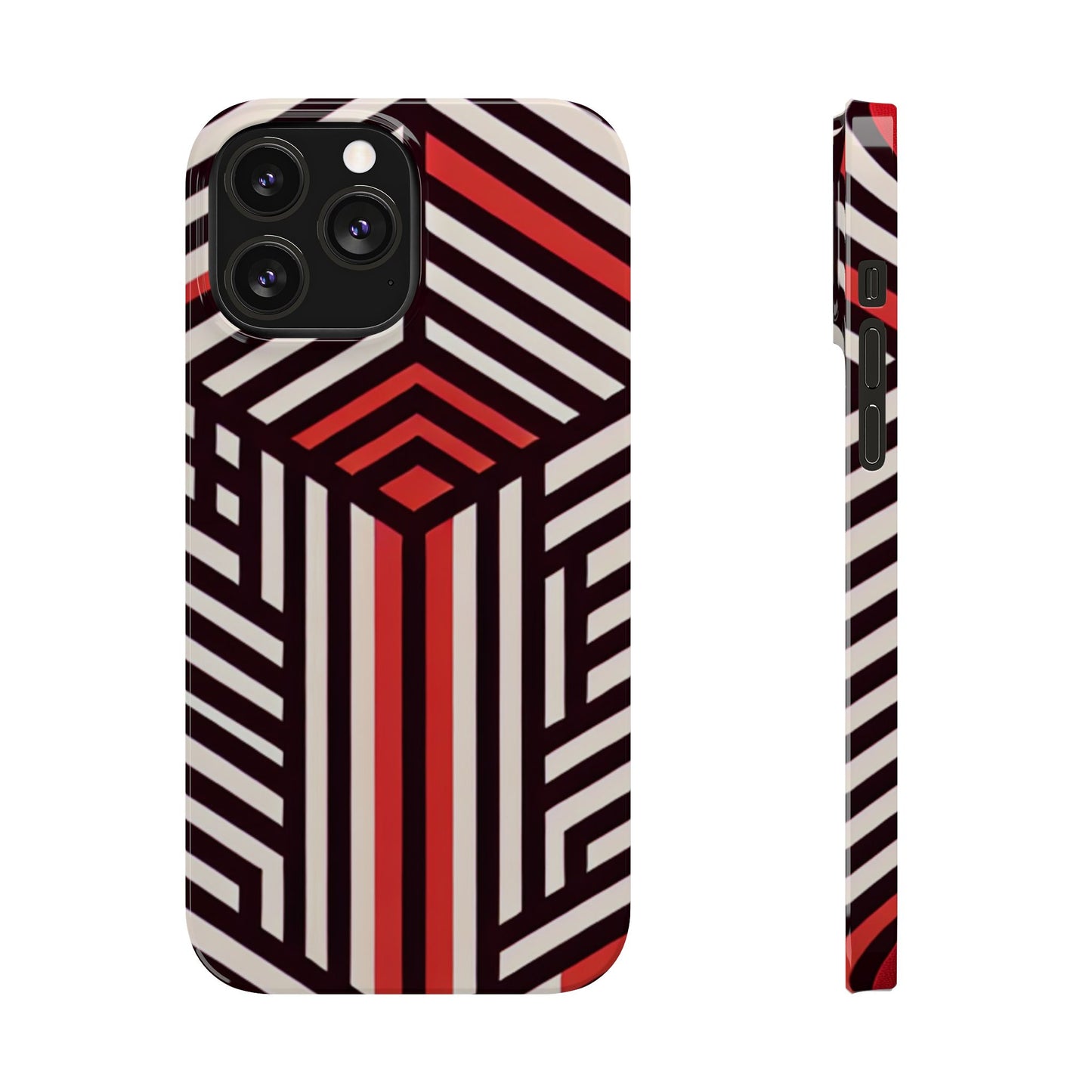 Geometric Slim Phone Case - Modern Abstract Design for Minimalist Style