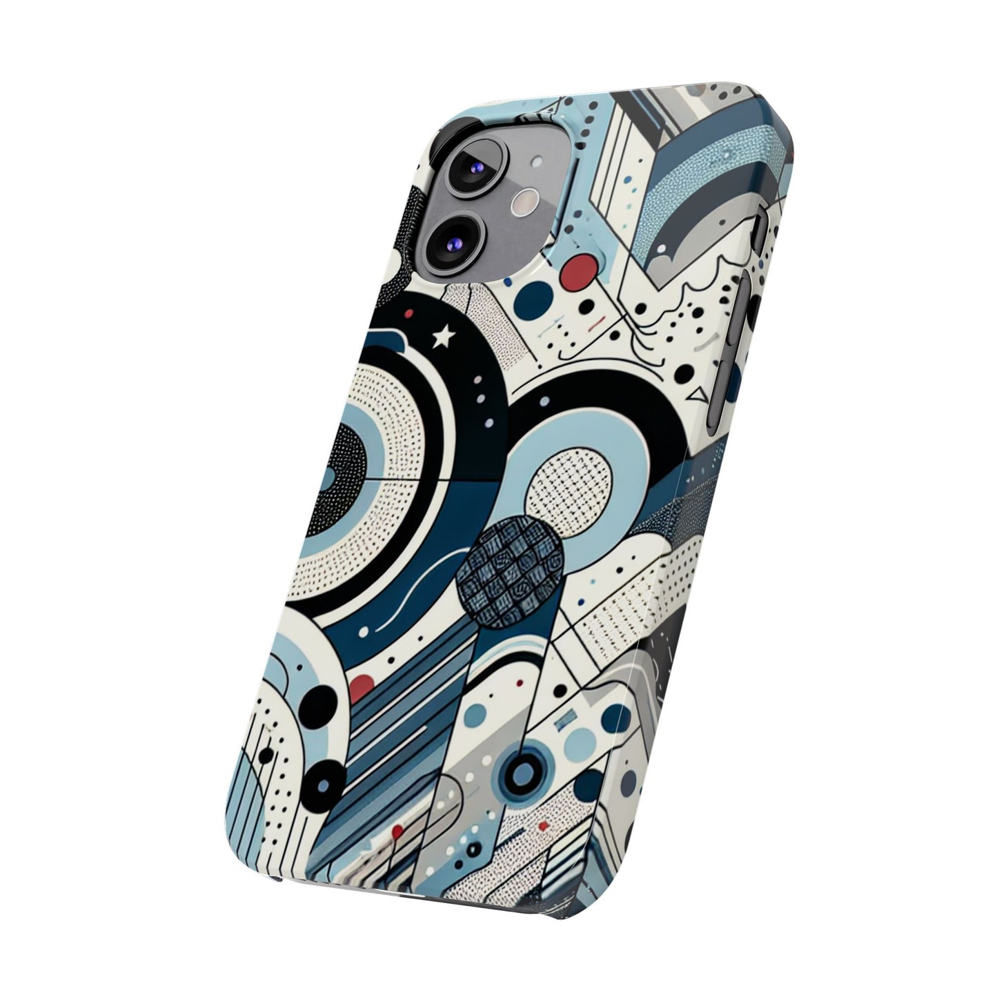 Stylish Geometric Slim Phone Case - Modern Abstract Design