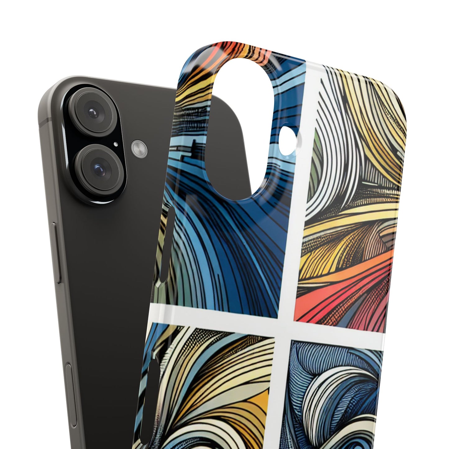 Artistic Slim Phone Cases - Colorful Swirl Design for Creative Souls