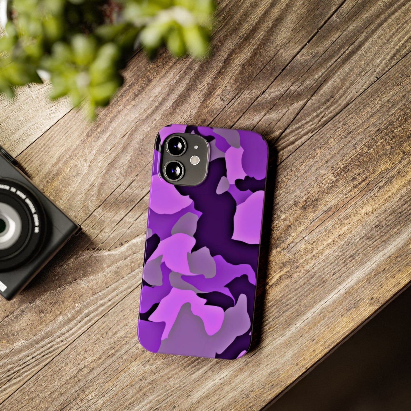 Colorful Purple Abstract Slim Phone Case - Stylish Mobile Accessory for Trendsetters