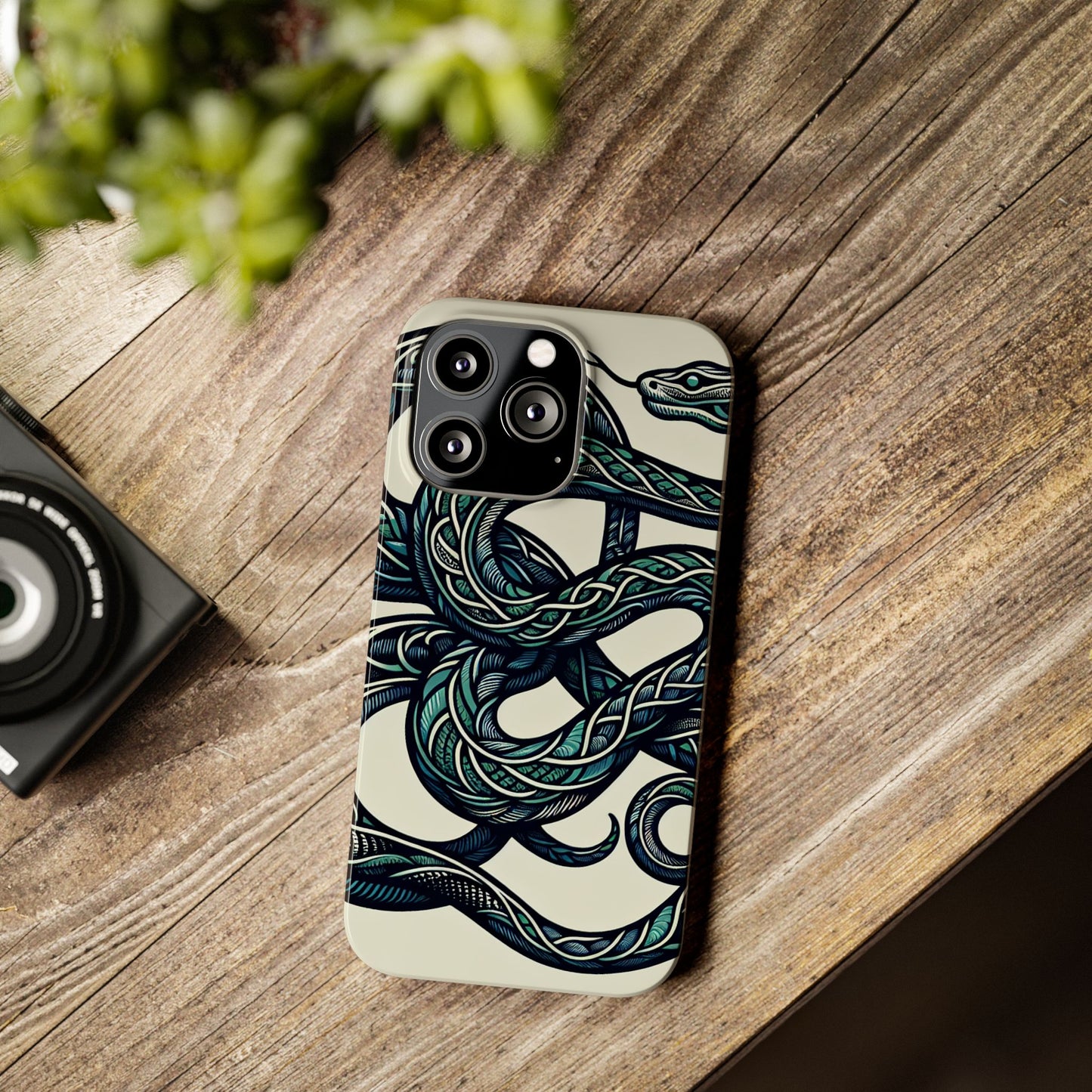 Artistic Snake Slim Phone Case - Unique Design for Nature Lovers