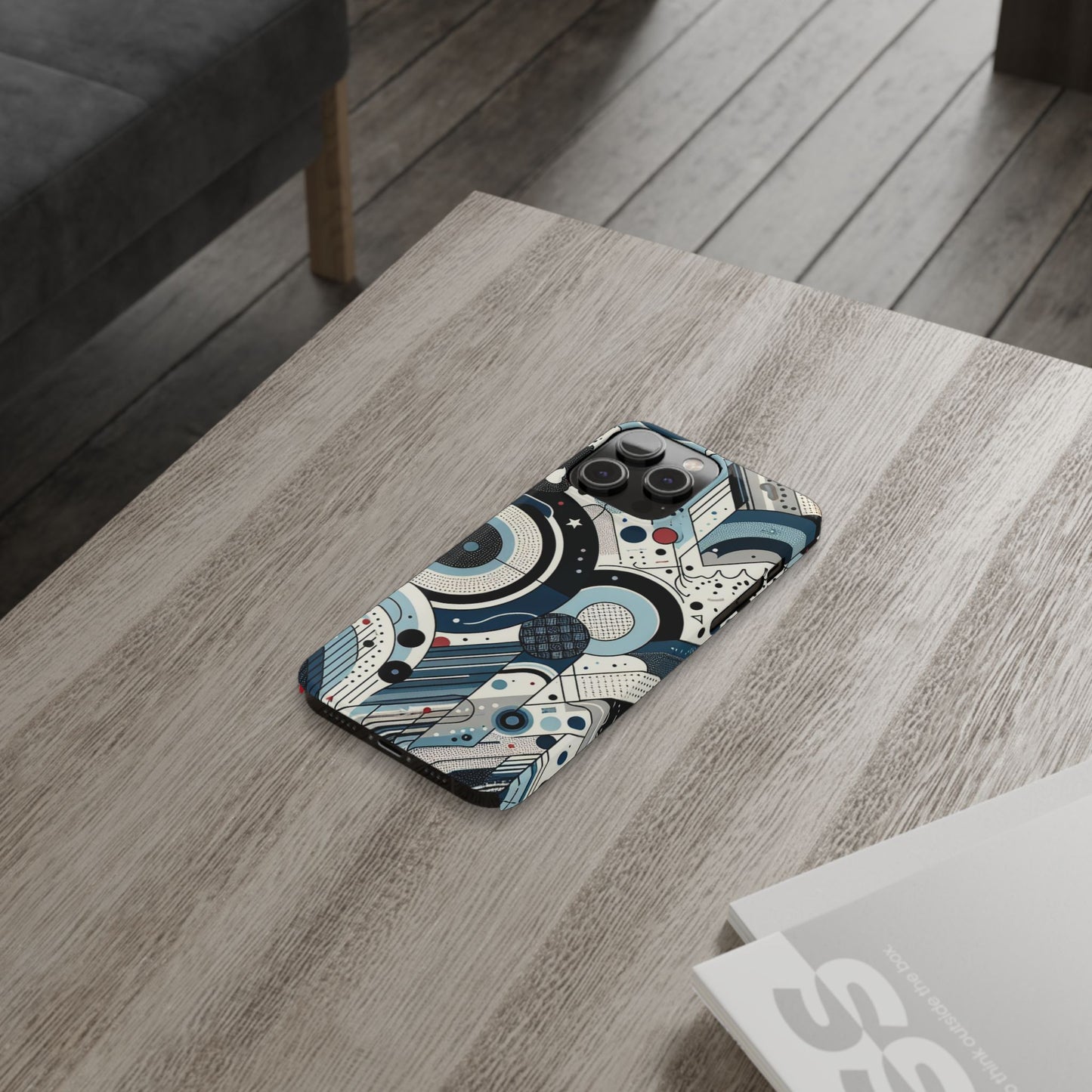 Stylish Geometric Slim Phone Case - Modern Abstract Design