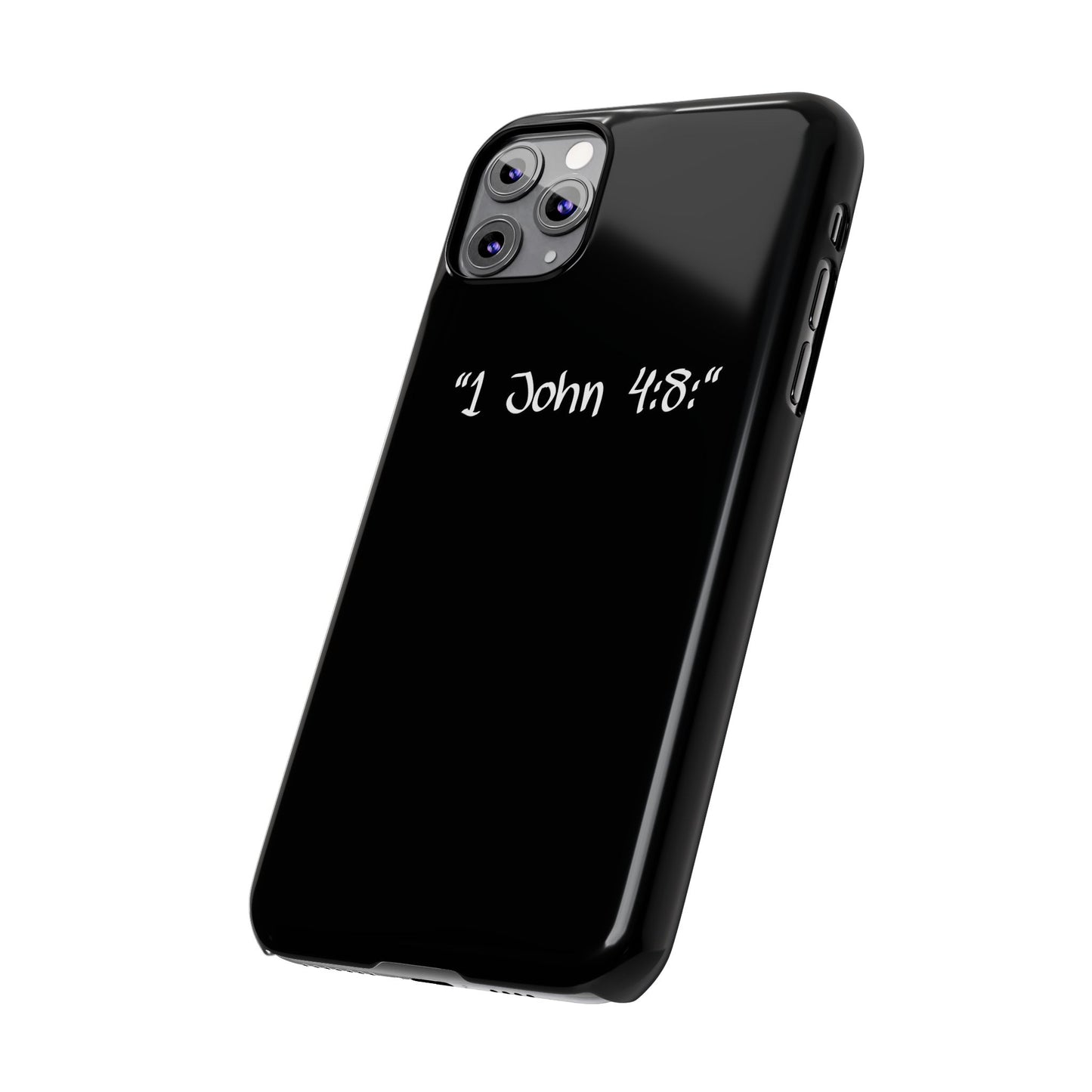 Bible verse "1 John 4:8" - iPhone Case