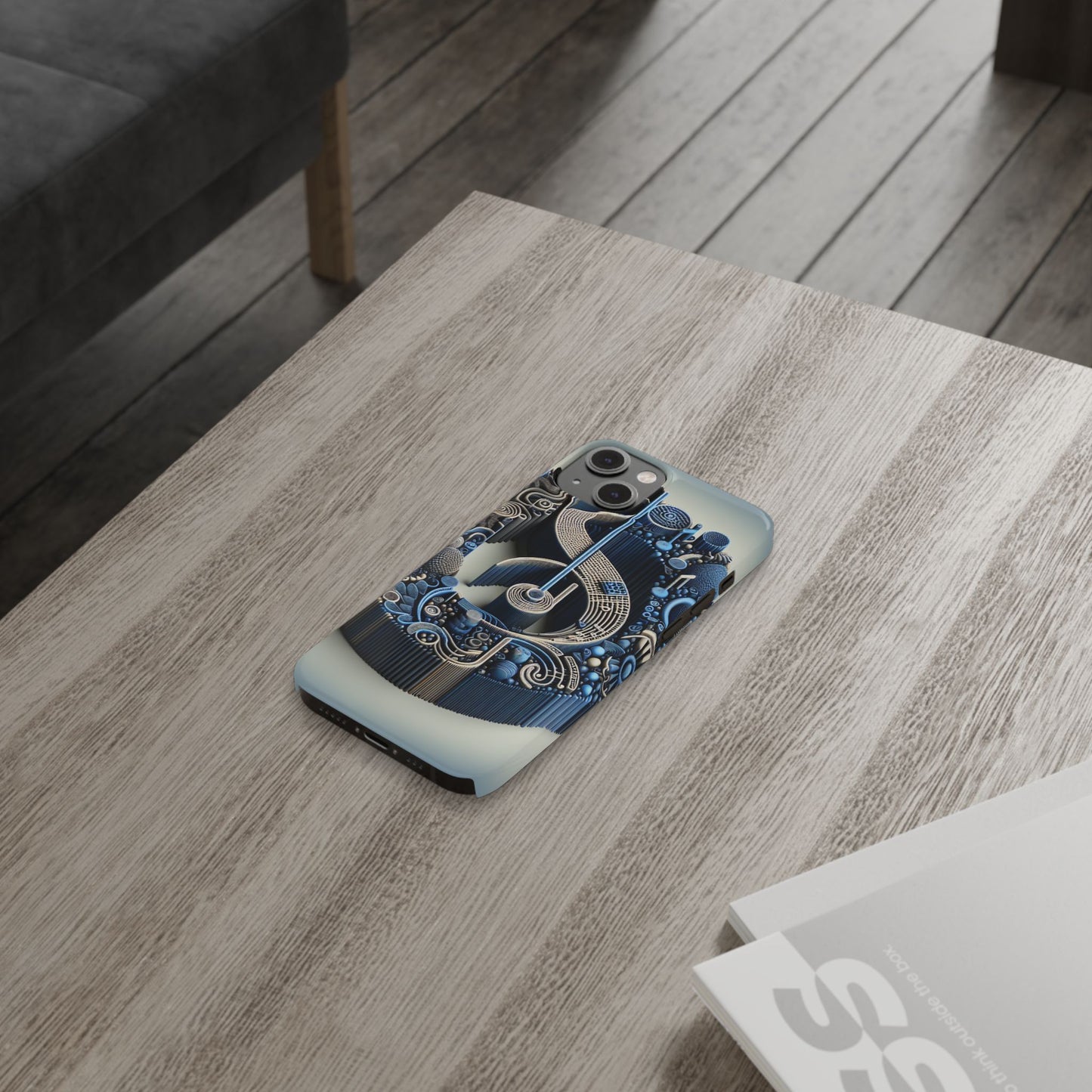 Abstract Musical Note Slim Phone Case - Modern Design for Music Lovers