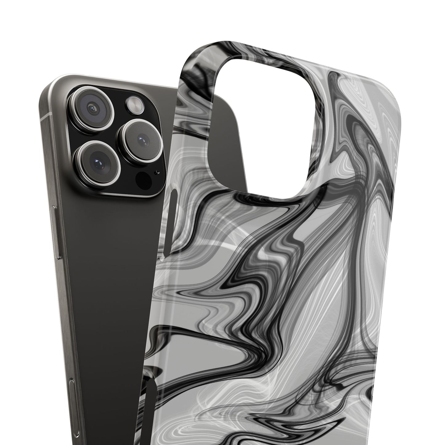 Stylish Black and Gray Abstract Slim Phone Case