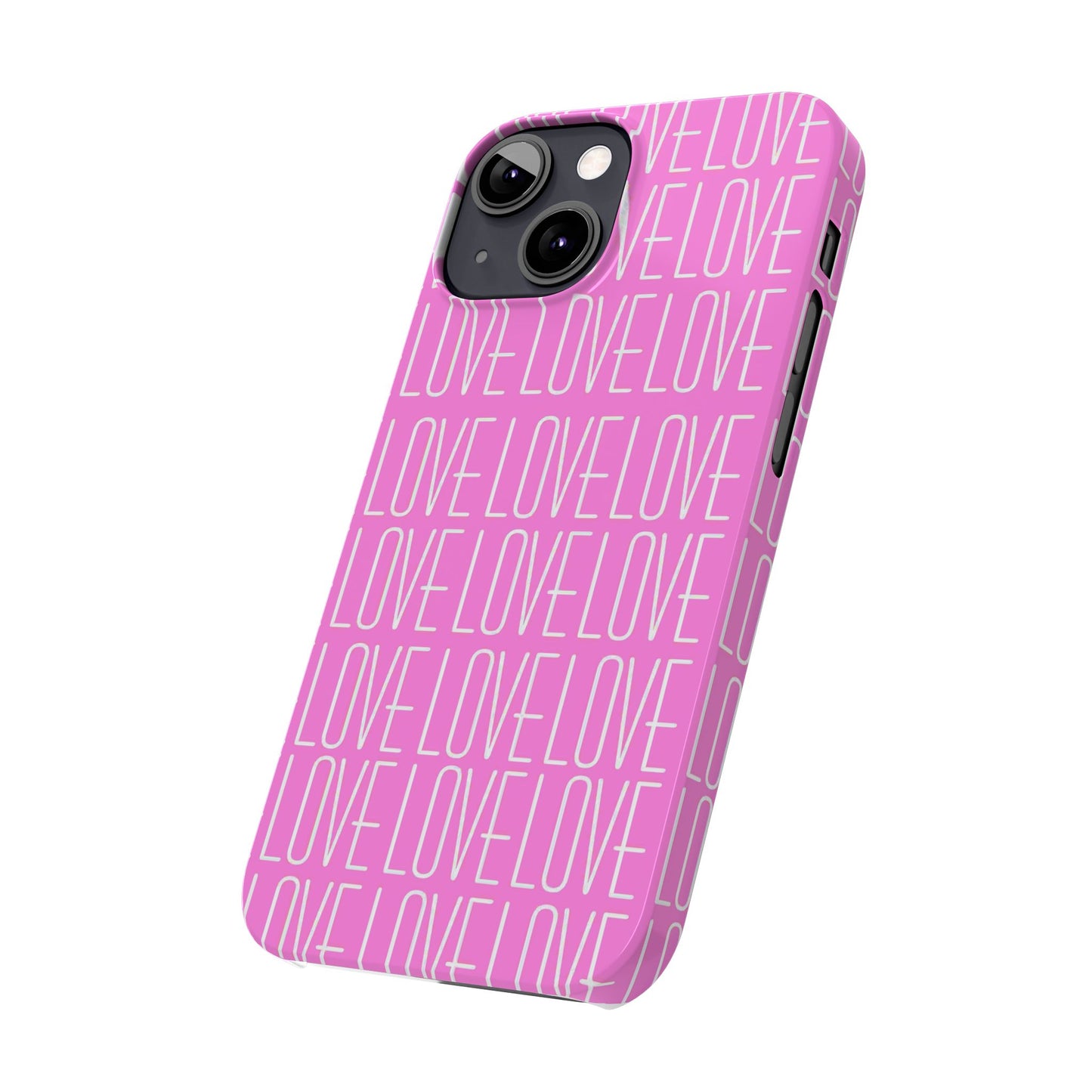 Pink Love Slim Phone Case - Perfect Gift for Valentine's Day, Anniversaries, and Loving Moments