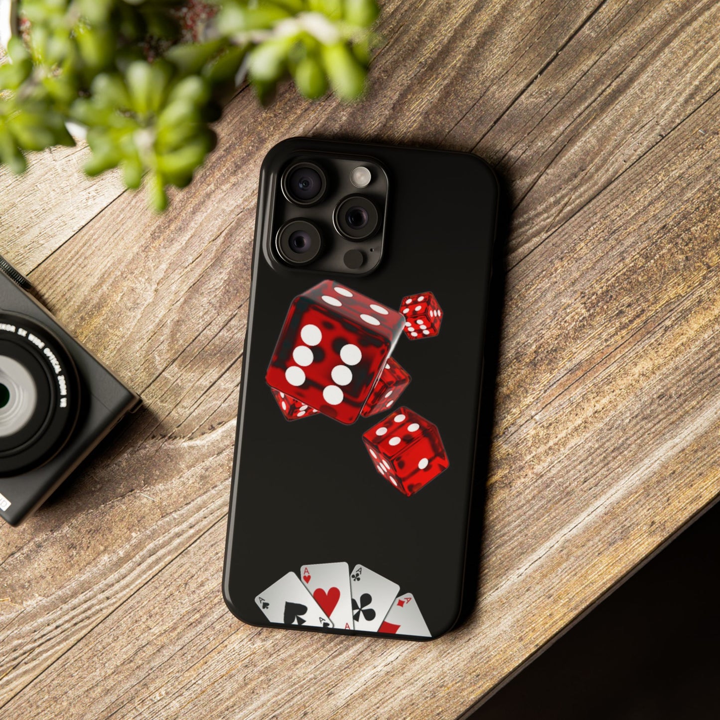 Sleek Casino Dice Slim Phone Case – Perfect for Gamblers and Poker Enthusiasts