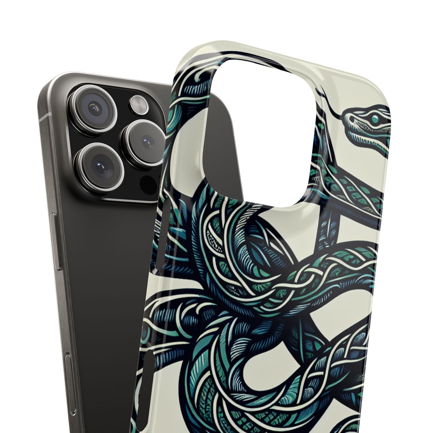 Artistic Snake Slim Phone Case - Unique Design for Nature Lovers