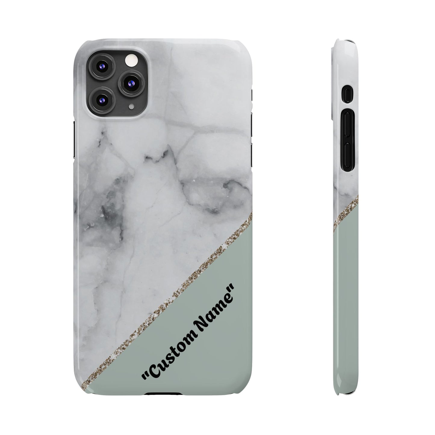 Custom Marble Slim Phone Case - Personalized Design for Trendy Protection