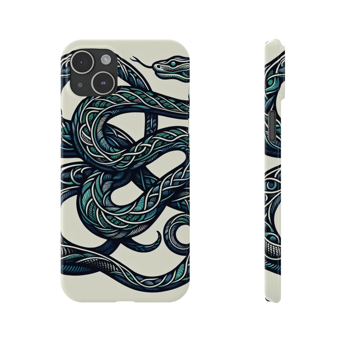 Artistic Snake Slim Phone Case - Unique Design for Nature Lovers