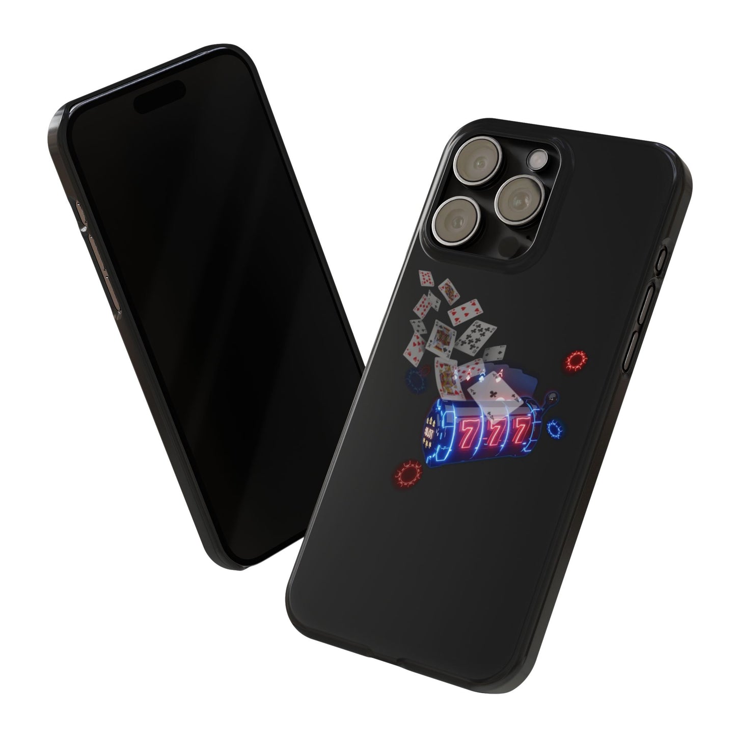 Lucky 777 Slim Phone Case - Casino Vibe, Perfect for Gamblers and Card Players