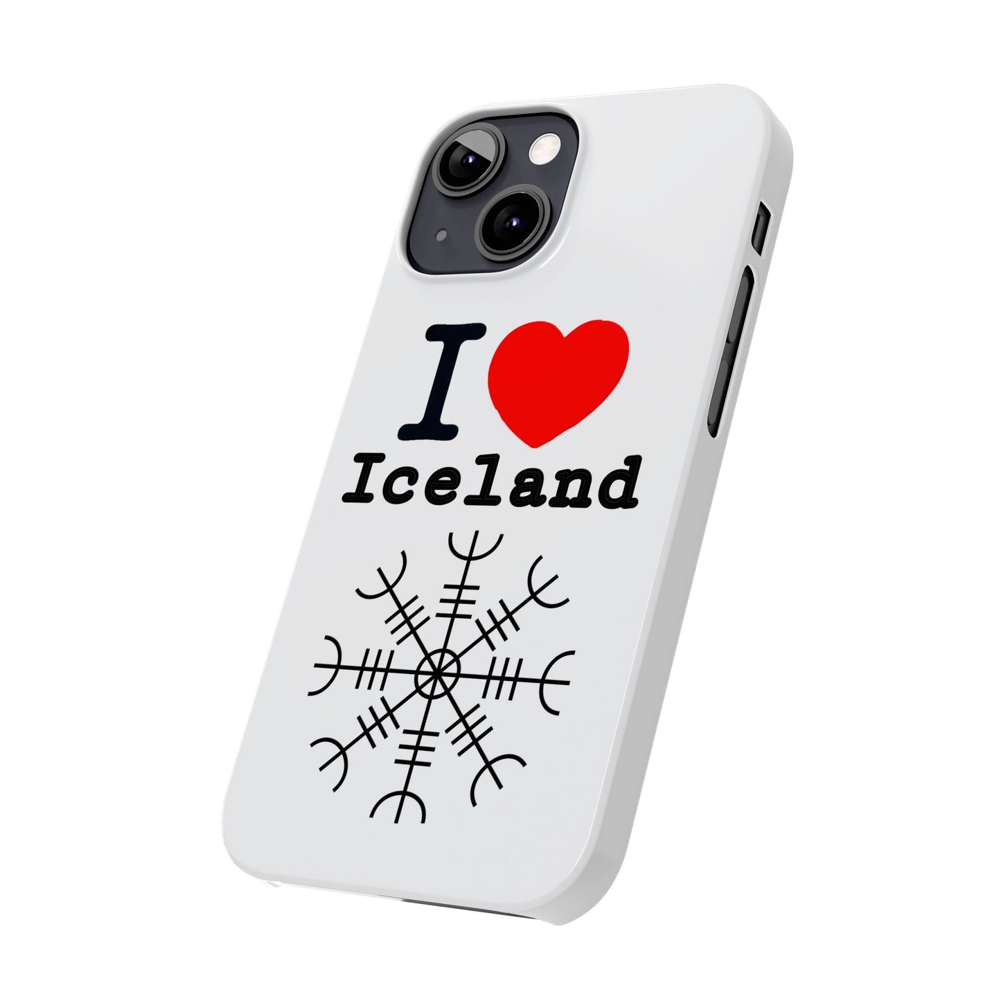 I Love Iceland Slim Phone Case - Stylish & Unique Design for Travelers