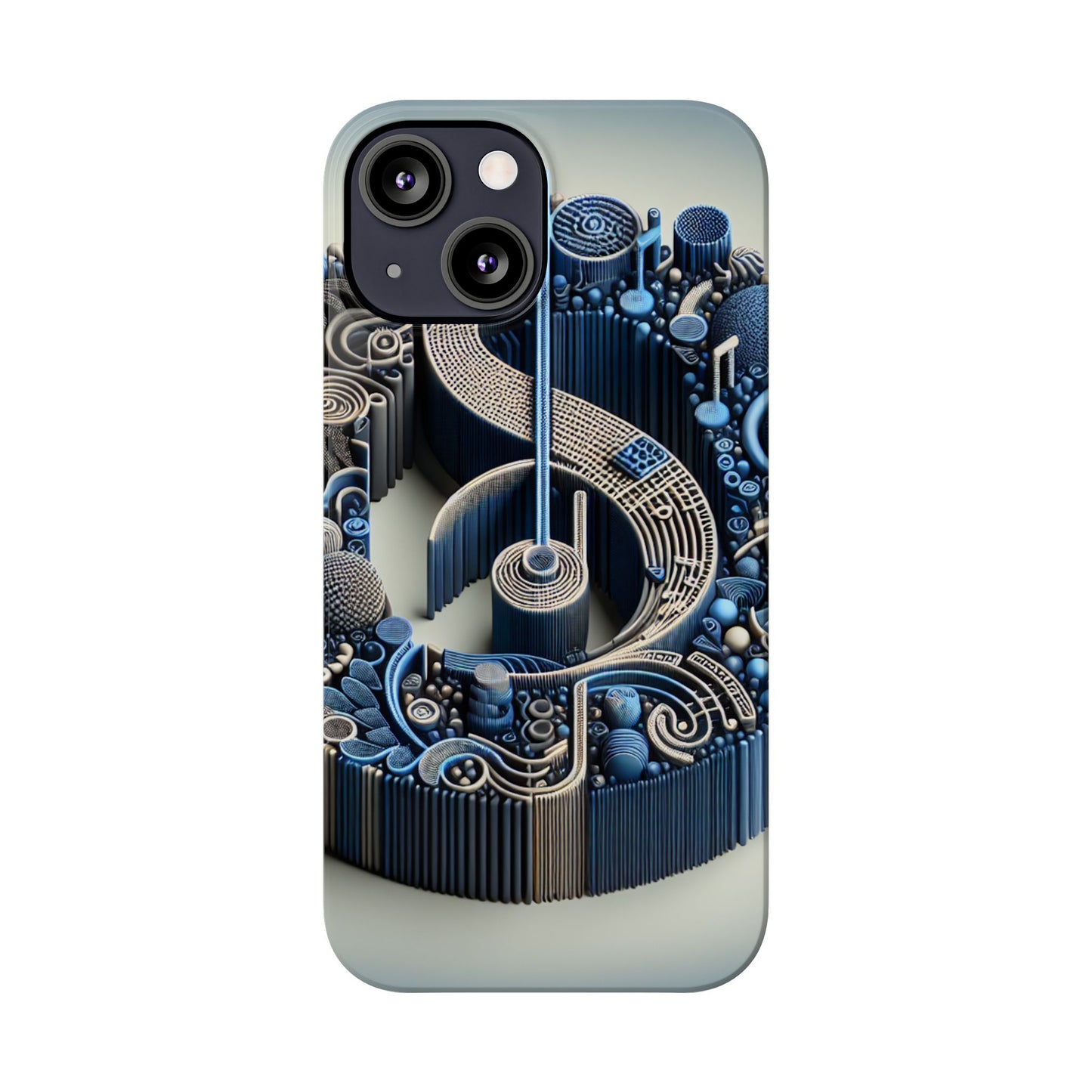 Abstract Musical Note Slim Phone Case - Modern Design for Music Lovers