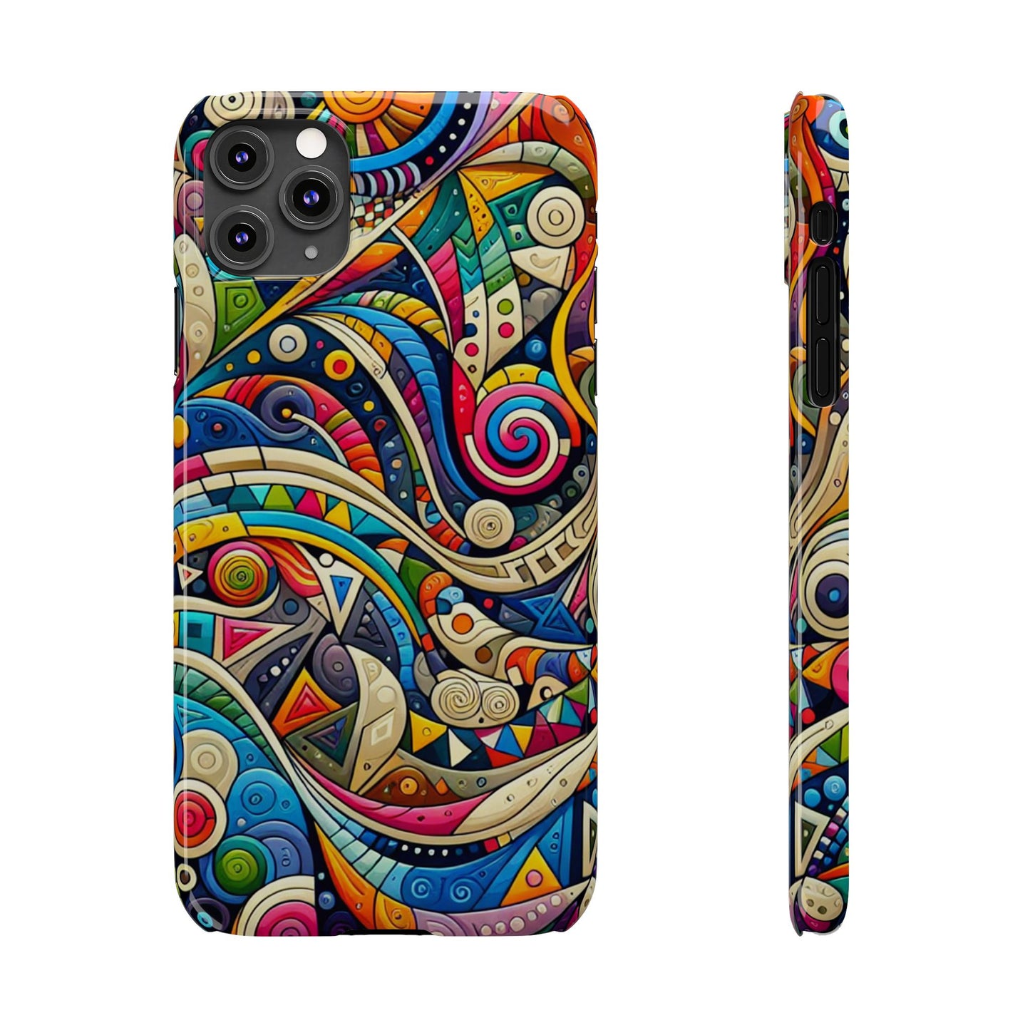 Colorful Abstract Slim Phone Case - Creative Art Design