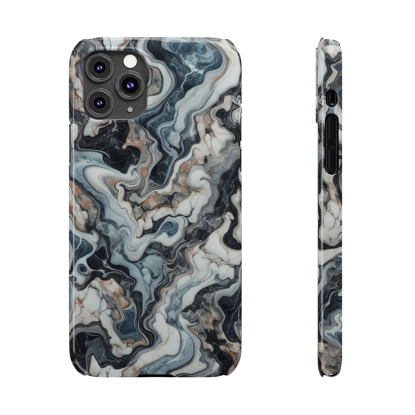 Artistic Marble Slim Phone Case - Elegant Design for Modern Aesthetics