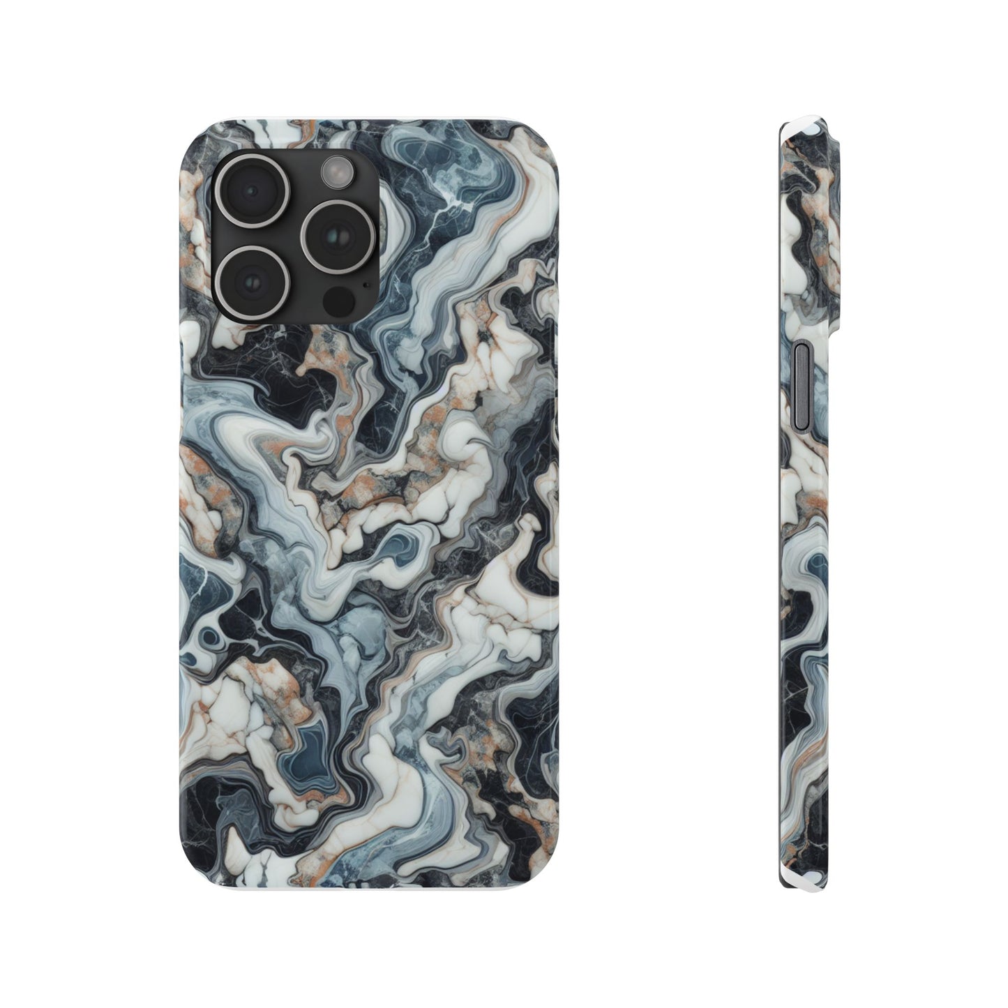 Artistic Marble Slim Phone Case - Elegant Design for Modern Aesthetics